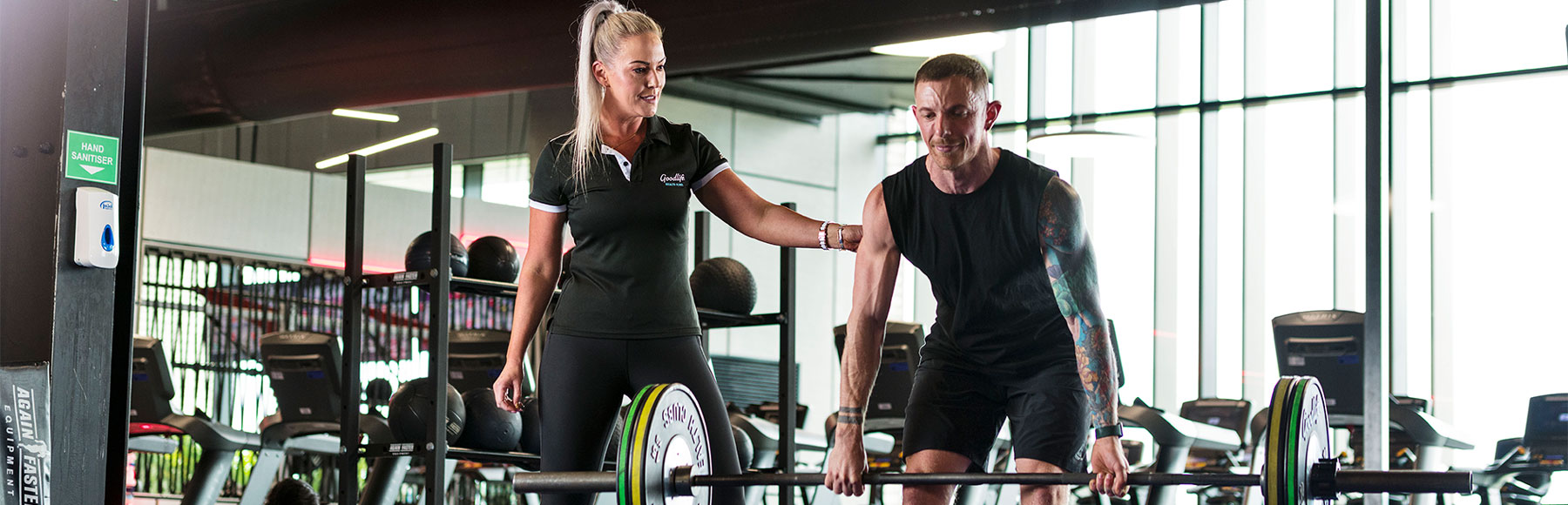 A person wearing activewear is doing a HIIT class at Goodlife in the Group Fitness Class area so they can sleep better. 